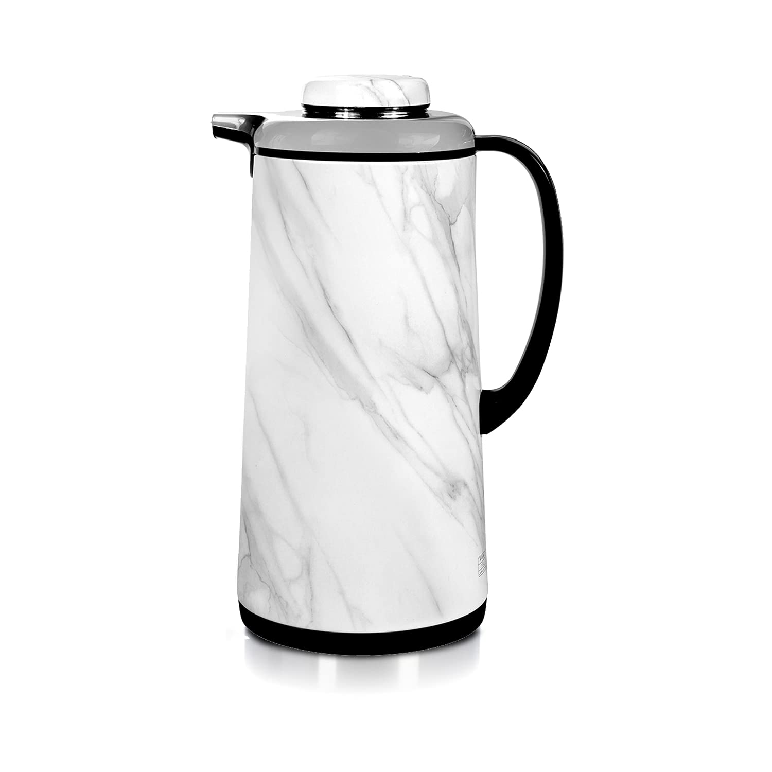 Royalford Marble Finish Vacuum Flask 1000Ml | Double Wall Insulated Coffee Carafe | Thermal Jug For Hot & Cold Drinks | Leak-Proof Lightweight