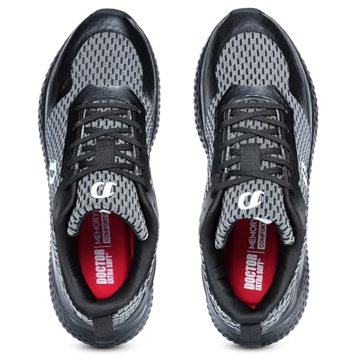 Image of DOCTOR EXTRA SOFT Men's Running Shoes - Lightweight Breathable Sports Sneakers with Memory Foam Cushioned EVA Sole, Shock Absorbing Walking Jogging Gym Training, Slip-On Casual Athletic Wear D-2015