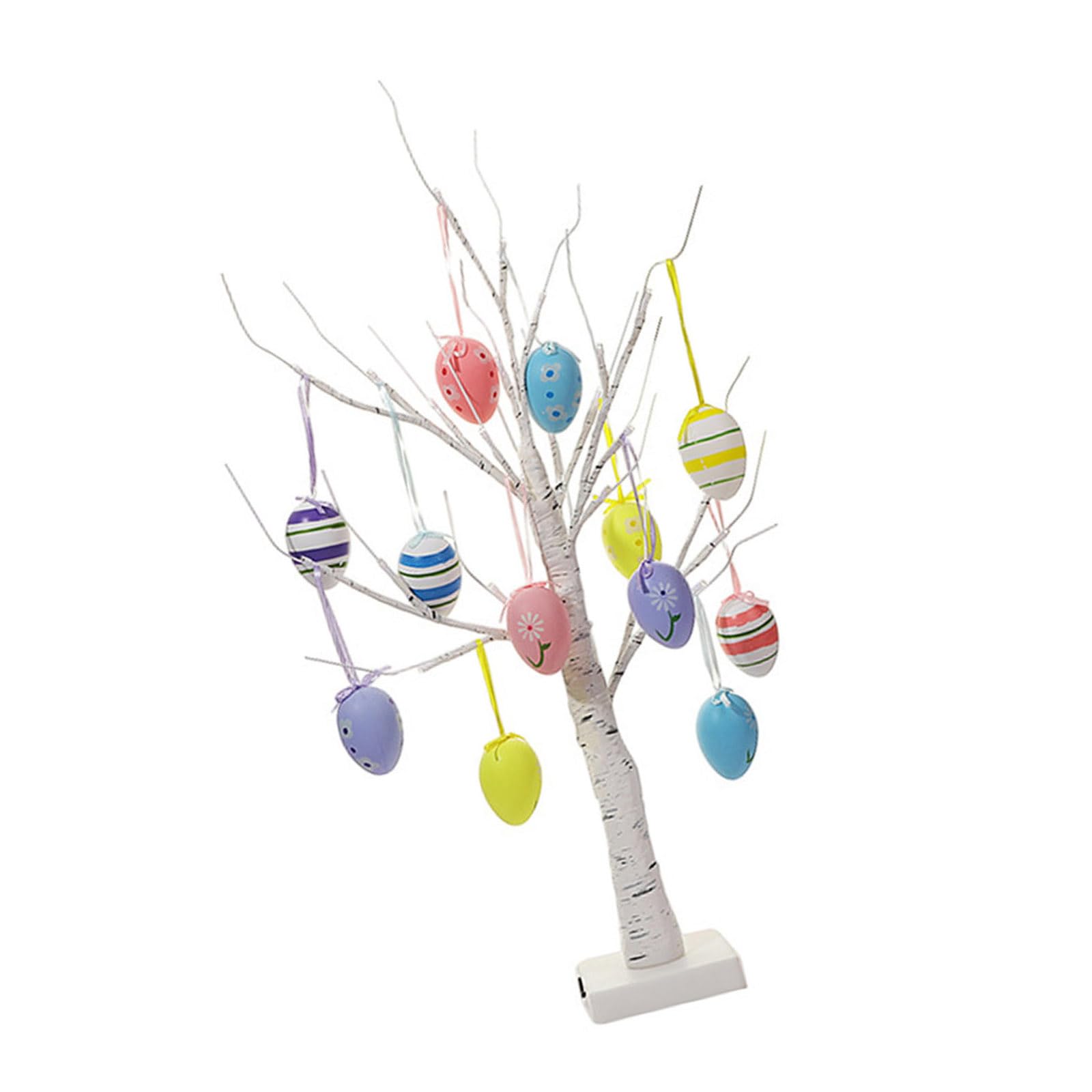 alloneslife Multifunctional Eggs Tree Decoration for Easter Celebration Home Party Supplies Easy Installation Festives Accent LED Decoration