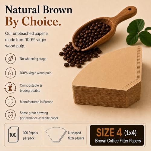 EDESIA ESPRESS – 200 Kegelförmige Kaffeefilter aus Papier – Kaffeefilter Nr.4 für Manuelle Kaffeemaschine, Pour-Over und Sanftes Brühen… – Ansicht 6