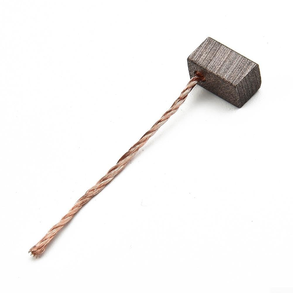 8 spazzole in carbonio 6 x 6 x 10 mm per motori di ventilazione, motore della ventola, motore del tergicristallo e motori per utensili elettrici - carbonio e metallo