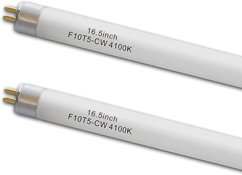 Bombilla fluorescente F10T5 CW de 16 pulgadas, 10 vatios, luz blanca fría de 4100 K, tubo de iluminación blanco brillante T5 de 10 W 4200 K,