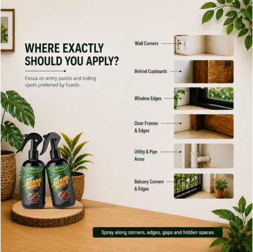 Image of Herbal Lizard Repellent Spray for Home | Odour Free, Eco-Friendly & Biodegradable Lizard Protection Spray | Easy to Use Household Repellent | 200 ML (PACK OF 1)