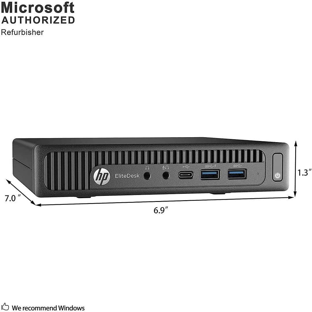 HP EliteDesk 800 G2 Mini PC de Escritorio, Intel Core i5-6500T, 8 GB de RAM, SSD de 256 GB, sin Teclado ni ratón, Wi-Fi, Bluetooth, Windows 11 Pro (Reacondicionado)