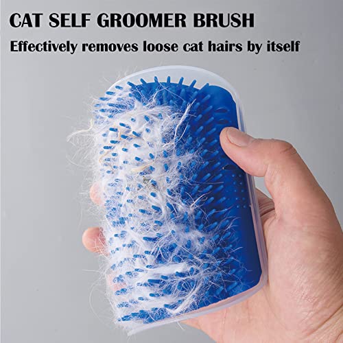Cat Self Groomer Brushes for Indoor Cats Wall Scratcher Massage Comb, 4 Pack Soft Corner Face Scratcher Grooming Brush Tool for Long and Short Fur Kitten Puppy