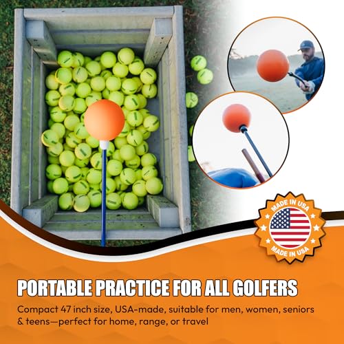 Image of Orange Whip Golf Swing Trainer Aid Patented & Made in USA for Improved Rhythm, Flexibility, Balance, Tempo, and Strength *American Made*