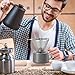 Stainless Steel Pour Over Coffee Dripper, Paperless Reusable Cone Coffee Filter with Ultra Fine Micro Mesh, Pour Over Coffee Maker for Single Cup Brew, Non-slip Stand for Perfect Extraction, 1-4 Cups