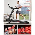 UMAY Fitness Home Folding Incline Treadmill with Pulse Sensors, 3.0 HP/3.5HP Quiet Brushless, 300 lbs/400lbs Capacity - Image 3