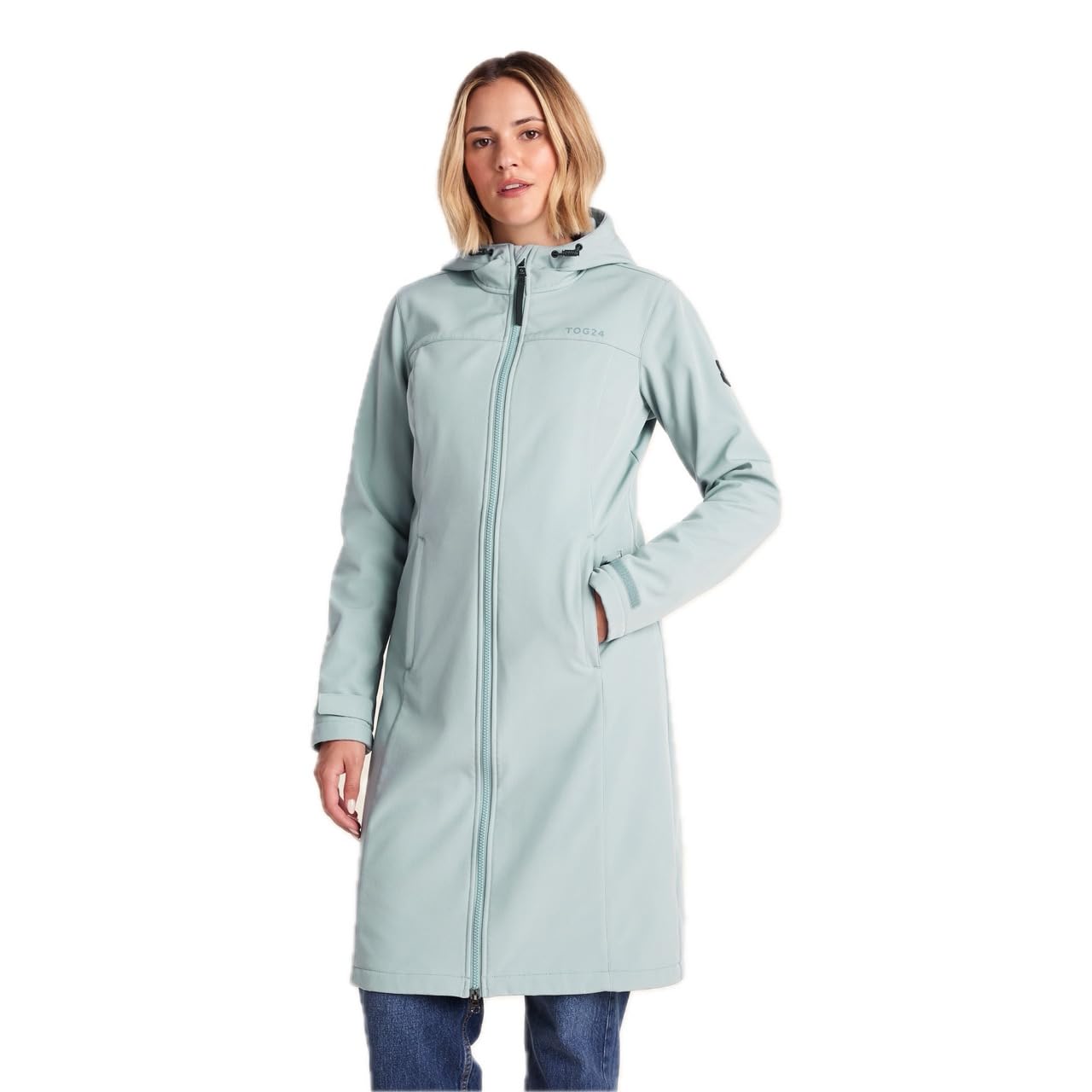 Tog24 Women's Mint 'Marina' Long Water Resistant Softshell Jacket In Size 12