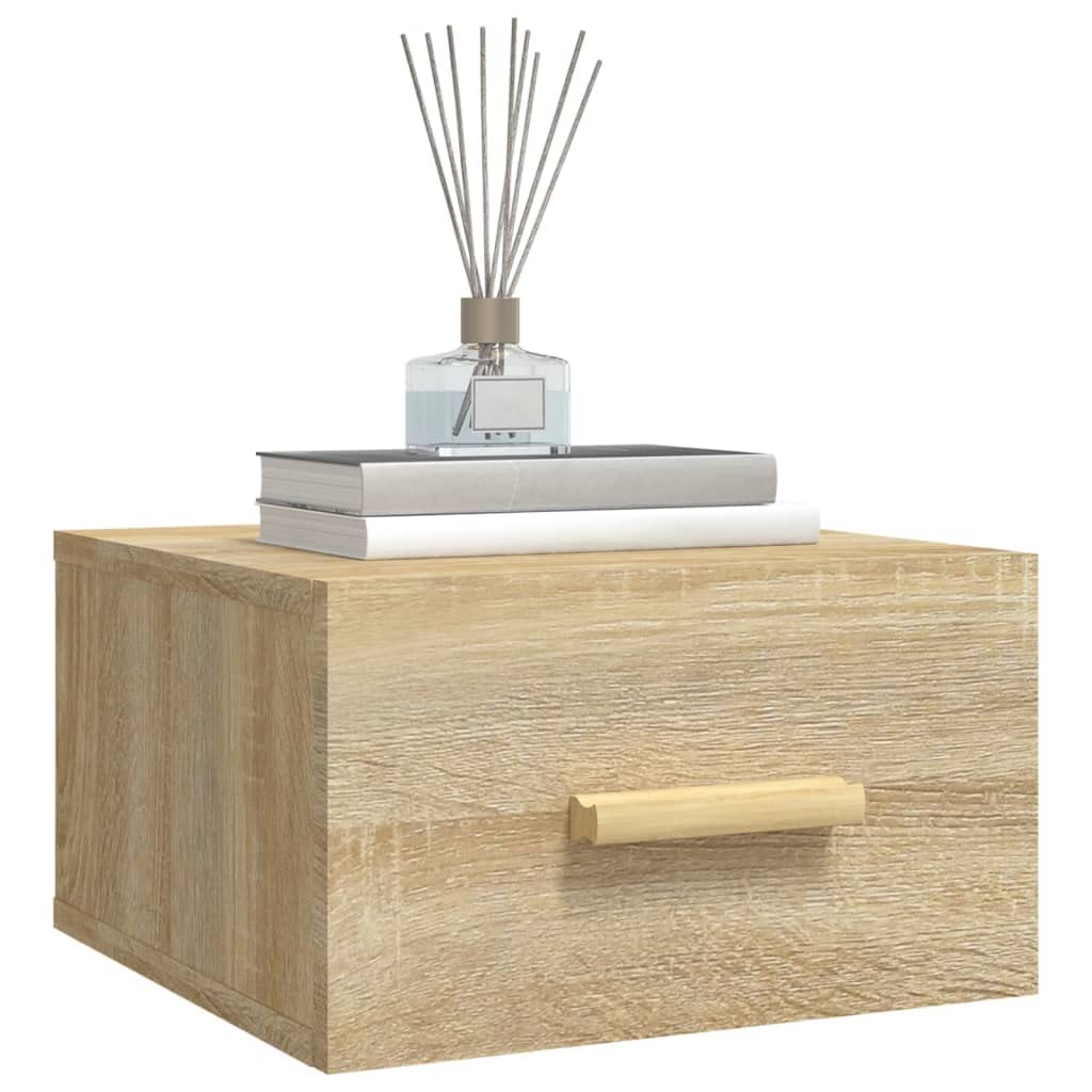 Wandmontierter Nachttisch aus Holzwerkstoff mit Stauraum für Schlafzimmer, Hänge Nachttisch mit glatter Oberfläche und Feuchtigkeitsbeständigkeit