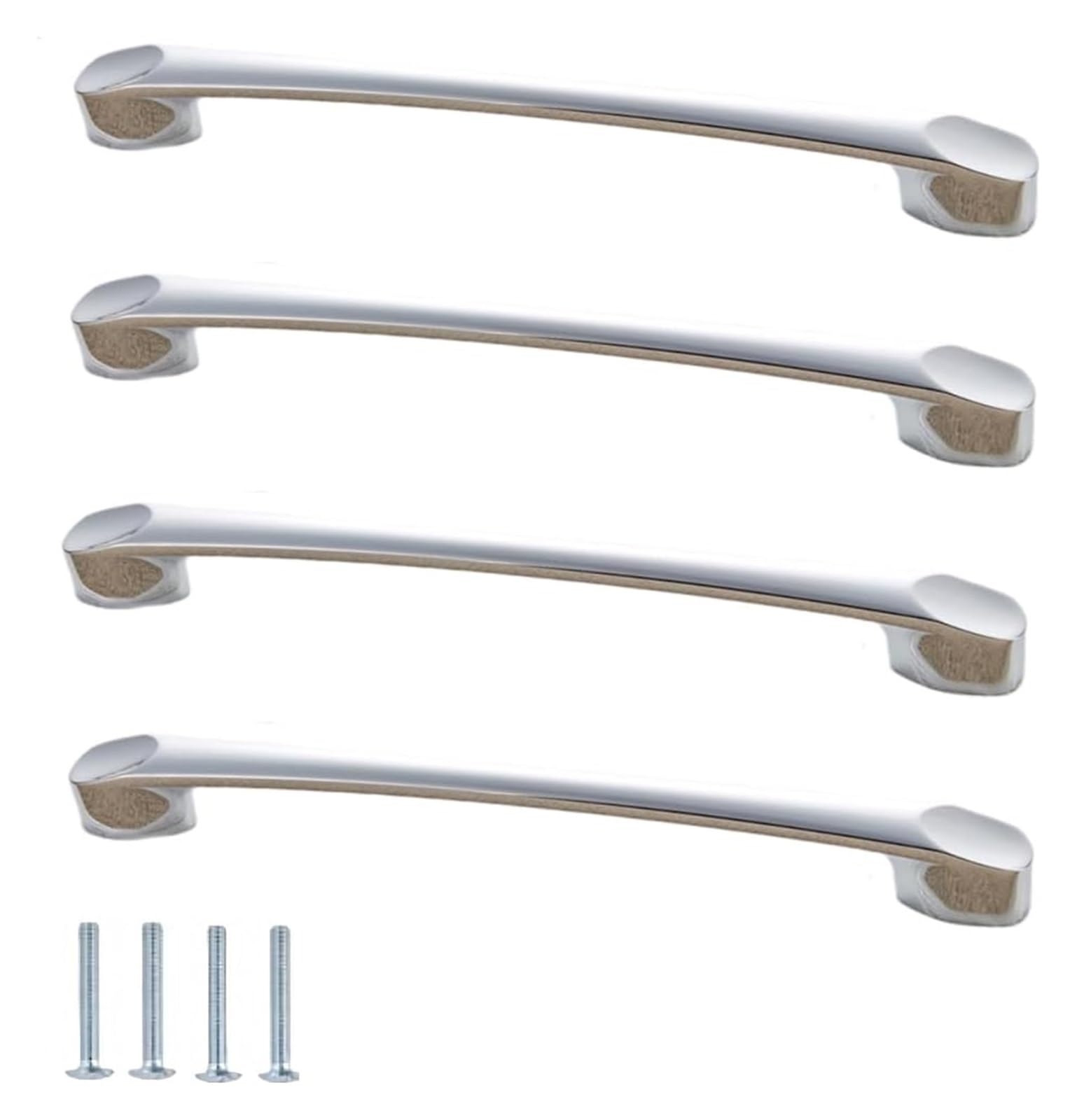 NLQCSXWEP Zinc Alloy Cabinet Bow Handle, Zinc Alloy Cabinet Drawer Pulls Bright Chrome 4 Pcs(C-160mm Bright Chrome)