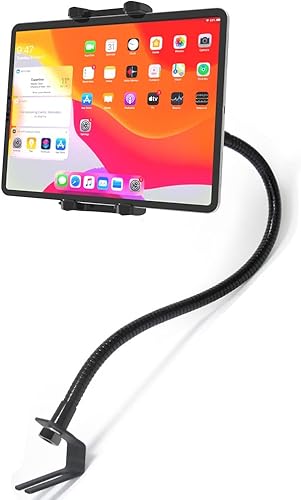 Soporte para tablet de asiento de automóvil para tablet y teléfono de 4 a 13 pulgadas, resistente soporte de brazo de cuello de cisne de 19.7