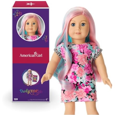 American Girl Truly Me 18-inch Doll #129 with Lt Blue Eyes, Multicolor Hair, Lt Skin with Warm Olive Undertones, for Ages 6+ Cover