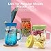 Mason Jar Lids,Regular mouth canning lids,Plastic Regular Mouth Mason Canning Lids with Straw Hole/Plastic Straws/Silicone Stoppers/Silicone Rings/Cleaning Brush,Decorative Mason Jars Caps (26 Pack)