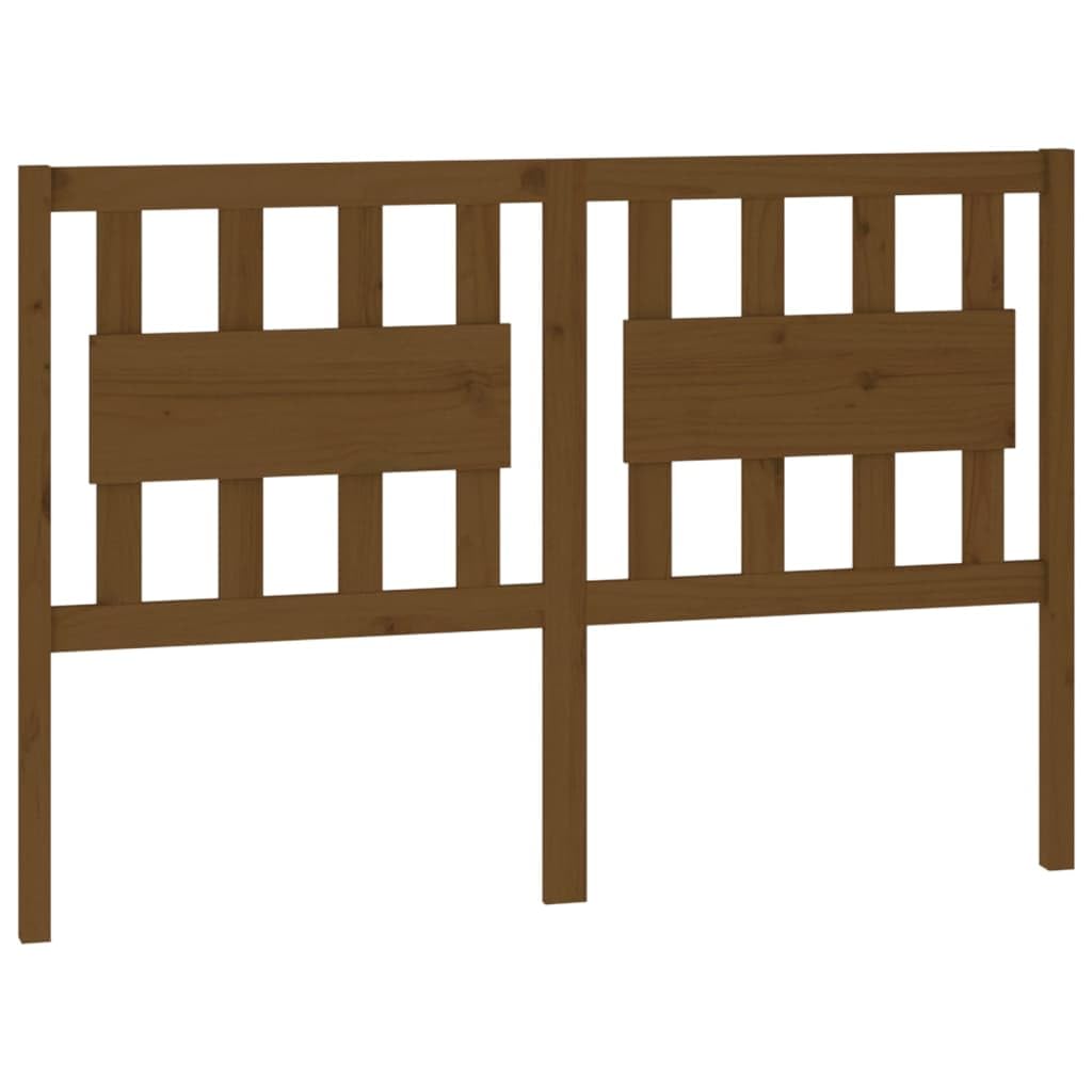Cabecero marrón miel 125,5 x 4 x 100 cm madera maciza de pino - cabecero de cama rústico para dormitorios y habitaciones de invitados - Respaldo cómodo para marcos de cama a juego