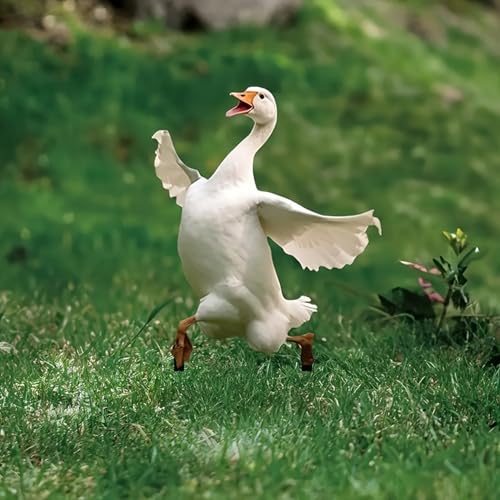 Yoisdtxc Goose Gartenpfahl, Dekoration, niedlich, laufender Gänsehof,...