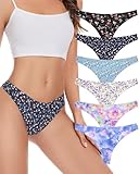 Sunm Boutique Seamless Thongs for Women Seamless Underwear Womens Thong Underwear Stretch Comfort No Show Thongs 6 Pack