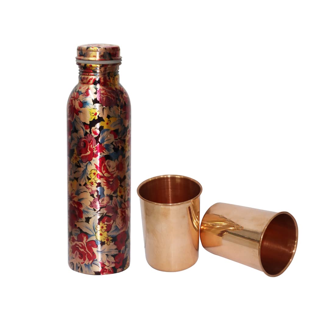 Bouteille en cuivre 1L Universal Hub® : finie l'eau tiède avec cette carafe de chevet