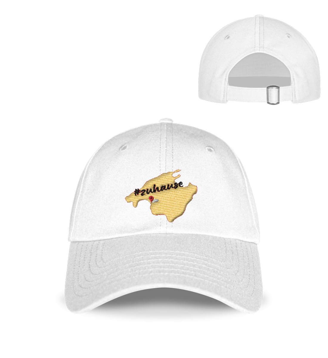 Casquette de baseball blanche brodée ZUHAUSE taille unique style intemporel - 3