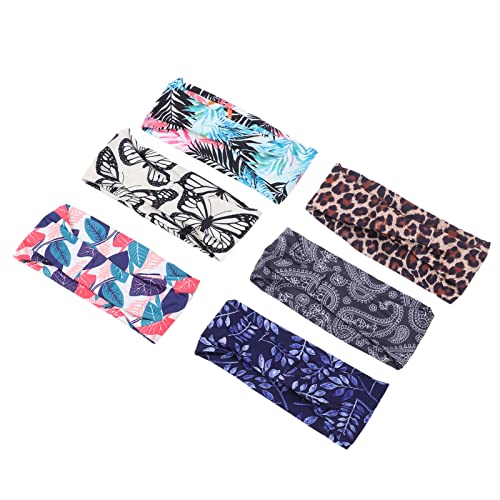 Faixa de cabeça esportiva, faixa de cabeça elástica para absorção de suor ampla para fitness