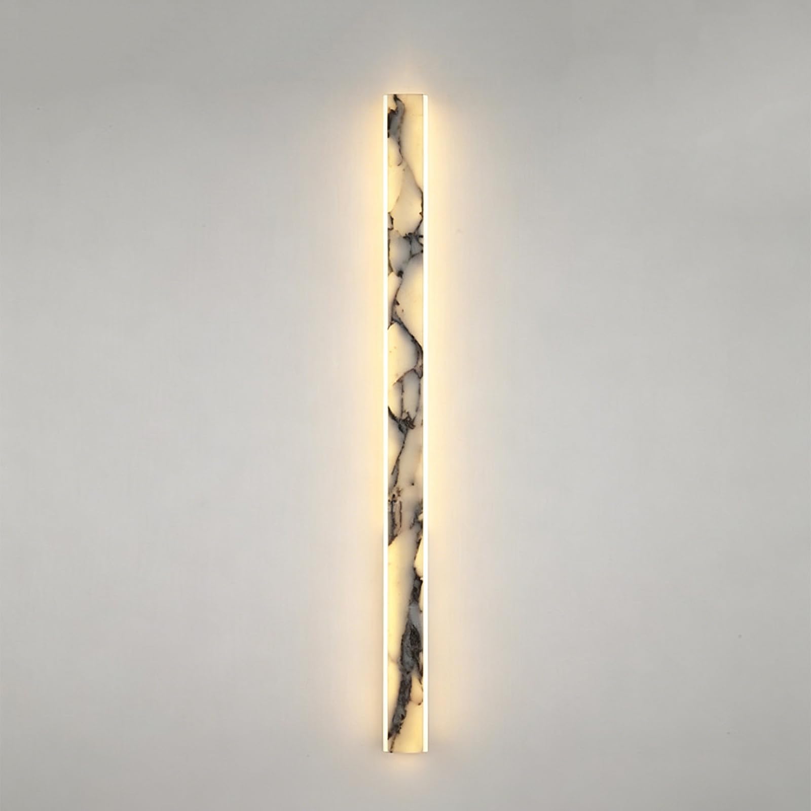 Kikioo 23.6" Alabaster Stone Wall Light, Long Strip Wall Sconce for Bedroom Hallway