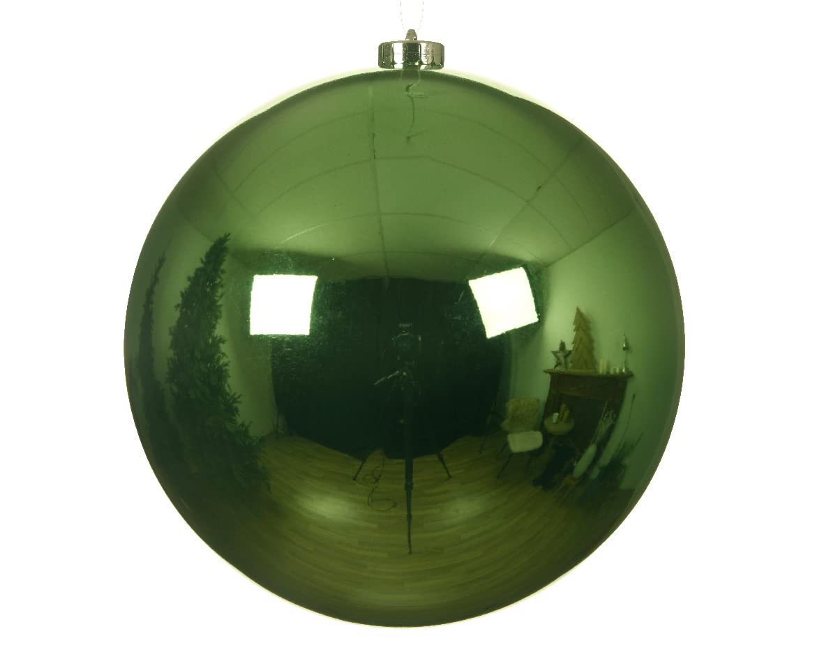 Boule De Noël En Plastique Incassable Kaemingk - 14 Cm De Diamètre, Avec Cordon De Suspension, Blanc, Pour Décoration Intérieur/extérieur