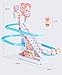 RCOOS Pink Pig Climbing Toy Set Electric Light Slide Climbing Toys for Automatic Stairs,Playful Santa Race Game Christmas Roller Climbing Toys with LED Light and Music for Toddlers Boys Girls