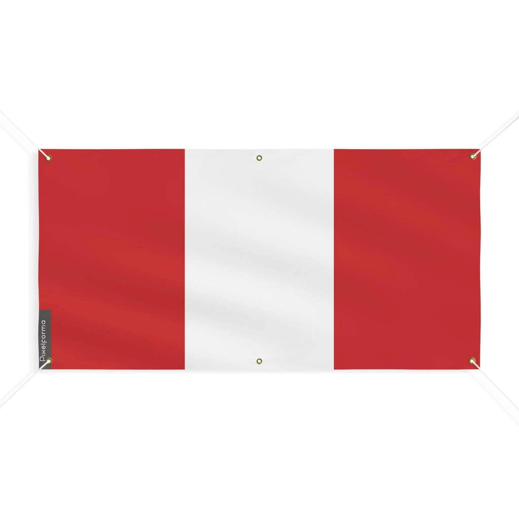 Drapeau du Pérou 140x280cm pavillon extérieur grand format 6 oeillets