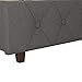 CosmoLiving by Cosmopolitan Mercer Upholstered Platform Bed Frame, King, Grey Linen