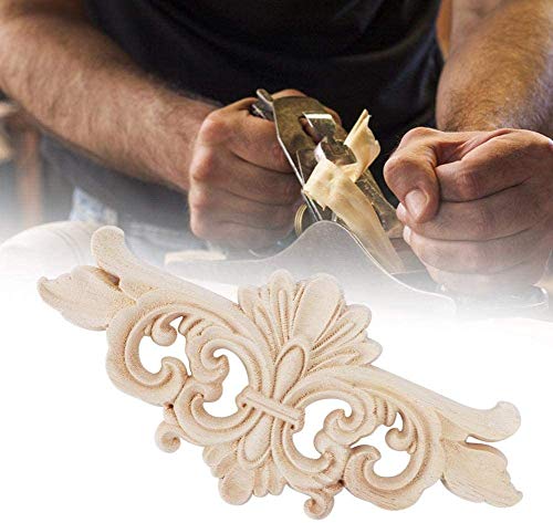 2 Stücke Blume Geschnitzte Lange Onlay Applique Carving Aufkleber Möbel Tür Dekoration(16 * 7.5CM)