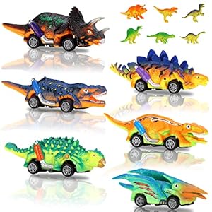 Oderra dinosaurus auto speelgoed, dinosaurus speelgoed 12 packs dinosaurus auto voor cadeau kinderen meisje jongen 3,4,5,6 jaar oud kind auto speelgoed mini dinosaurussen verjaardag speelgoed
