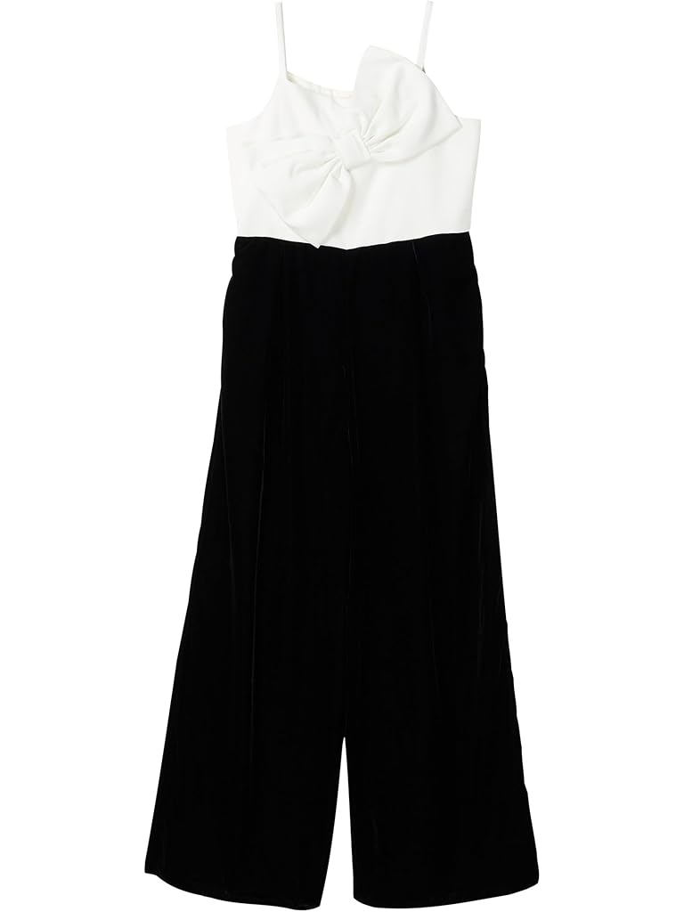 Black Janie and Jack Velvet Jumpsuit (Toddler/Little Kid/Big Kid)