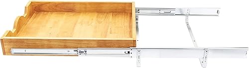 Miniatura 6 de DINDON Organizador de gabinete extraíble de 1 nivel (17 pulgadas de ancho x 21 pulgadas de profundidad) de un solo nivel resistente cajón de madera