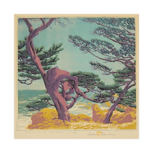 Pacific Shoreline toile Gustave Baumann décoration murale bureau 71,1 cm