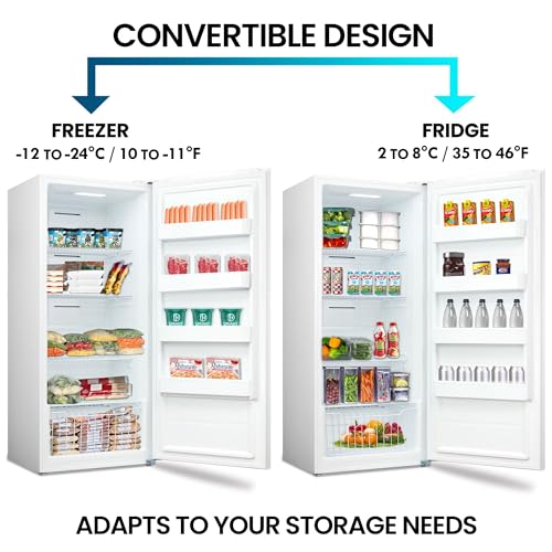 Koolatron KKUF14-W Kenmore 14 Cu. Ft. (390L) Convertible Upright Freezer/Refrigerator | Garage-Ready thumb #3