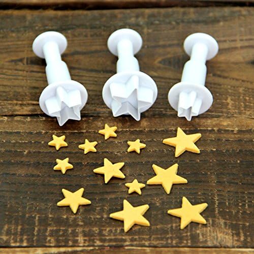 Cookie Cutters,Plunger Cutter Cake Decorating Supplies Fondant Molds,16 Pcs,Heart/Square/Oval/Circular/Star,White,Dadam - Image 7