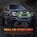 BooYu 4-pcs Sync Feature LED Emergency Strobe Lights Ultra Slim Grille Surface Mount Flashing Warning Hazard Light Bar w/Controller for Police, Firefighter, Trucks, Vehicles, Car (White/Green)