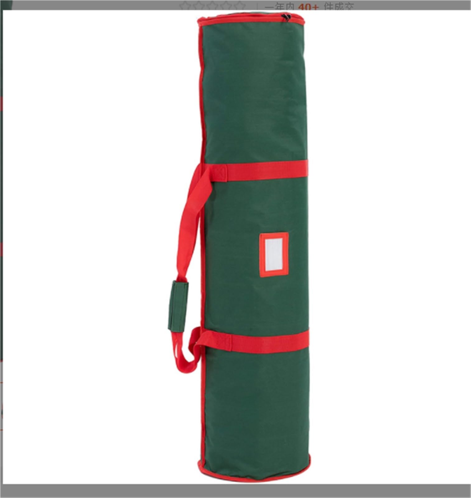 Sac Sapin NoëL Sac De Rangement D'ornements Noël avec Poignées, Style Cylindre Vert À Double Fermeture Éclair Rangement