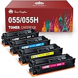 Toner Kingdom Compatible Toner Cartridge Replacement for Canon 055 055H High Yield Color imageCLASS MF741Cdw MF743Cdw MF745Cdw MF746Cdw LBP664Cdw Printer (1Black, 1Cyan, 1Yellow, 1Magenta, 4-Pack)