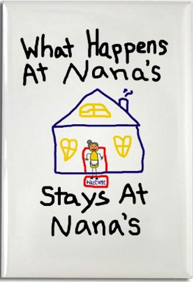 Fridge Magnet Multicolored A Funny Family With The What Happens At Nana's House, Stays At Nana's