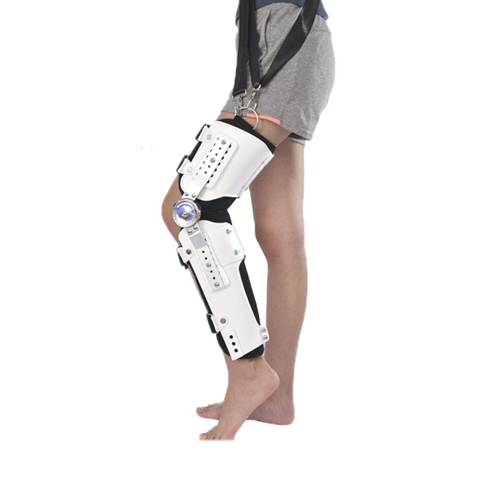 Tutore per Ginocchio per Adulti, Immobilizzatore con Cerniera per Lesioni Ai Legamenti, Stabilizzatore Ortesico Post-Operatorio, Supporto di Recupero Regolabile per Ortopedia,with Strap-M