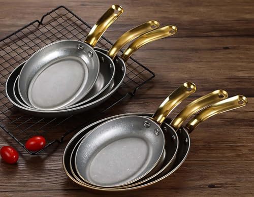 Non-Stick Stainless Steel Oval Paella Pan - 12-Inch Seafood Cookware for Home, Restaurant & Camping - Ideal for Delicious Spanish Paella and Dinner Parties