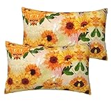 Paire de taille parfaite : lot de 2 belles taies d'oreiller avec impression tournesol de taille standard 30 x 50 cm, s'adapte à la plupart des oreillers standard. Ces belles taies d'oreiller à imprimé tournesol offrent une douceur, une durabilité et une respirabilité exceptionnelles, assurant une expérience de sommeil confortable et luxueuse.