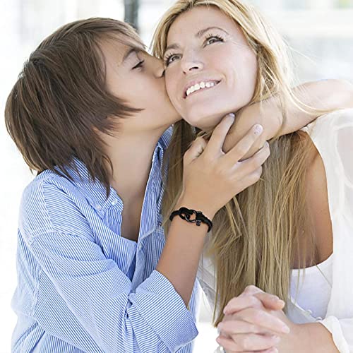 Grazioso To My Son Bracelet From Mom Nautical Son Bracelet Stainless Steel Inspirational Wristband Handmade Mens Bracelet Gift From Mother Dad, Thanksgiving Christmas Gift To Son #TOP3