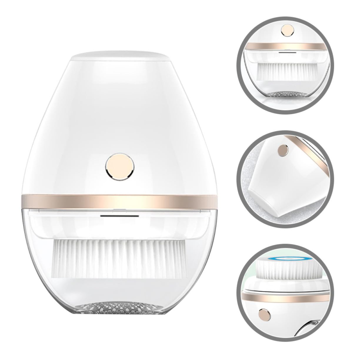 Healeved Cepillo de Limpieza Facial Eléctrico Recargable, Ligero y Portátil Batería 300mah, Material Abs Plástico y Electrochapado para Limpieza Profunda Diaria