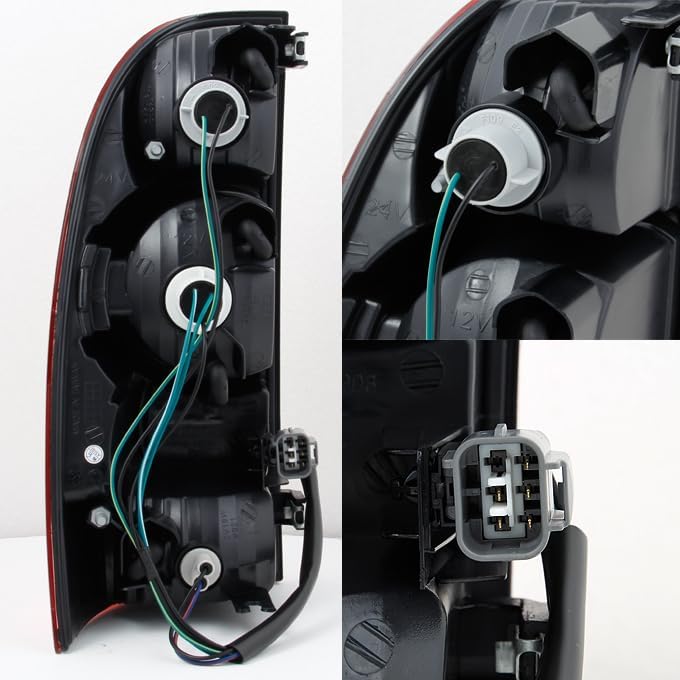 Miniatura 3 de AKKON - Para Toyota Tacoma Pickup Truck Luces traseras transparentes rojas Par de reemplazo de lámparas de freno trasero