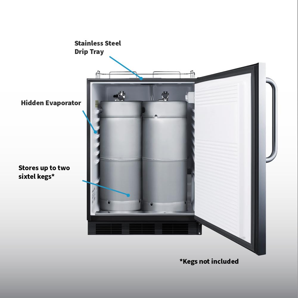 Summit 24" Outdoor Kegerator, ADA-Compliant, Stainless Steel - SBC54OSBIADANK