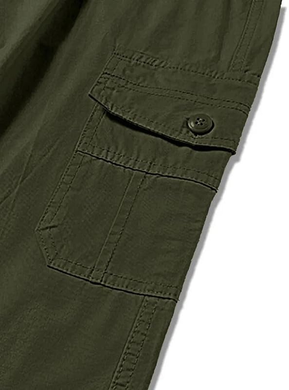 Image of Men's Cotton Cargo Pants | Stylish Multi-Pocket Casual Look-