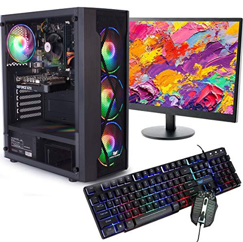 Veno Scorp GAMING PC Bundle Intel Core i7 2600 16GB Ram, 22" Full HD Led Monitor 256GB SSD + 1TB HDD GTX 1650 4GB Windows 10 Gaming PC USB 3.0