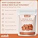 AEJESOP Red Clay, Edible Clay Chunks, Natural Clay, Organic Clay, Clay Mask, Natural Mud Mask - wt. 7 oz (200gm)